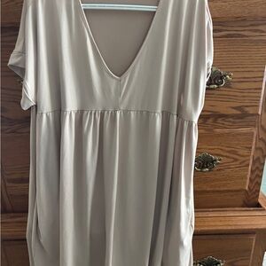 Chic Beige Mini Dress